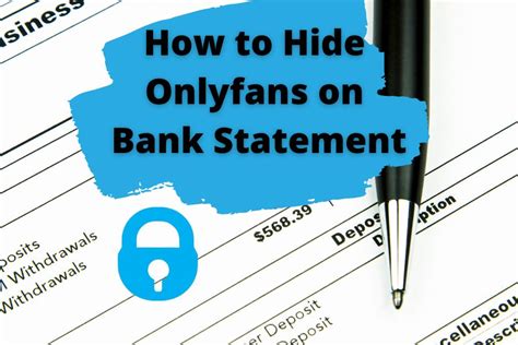 how to hide onlyfans on bank statement|How to Hide OnlyFans on Your Bank Statement